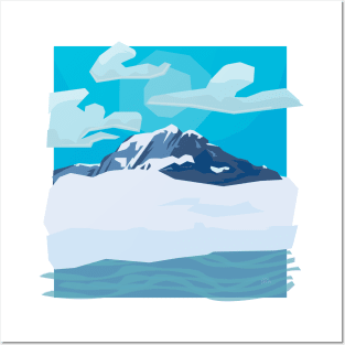 Mountain landscape - Snowy Posters and Art